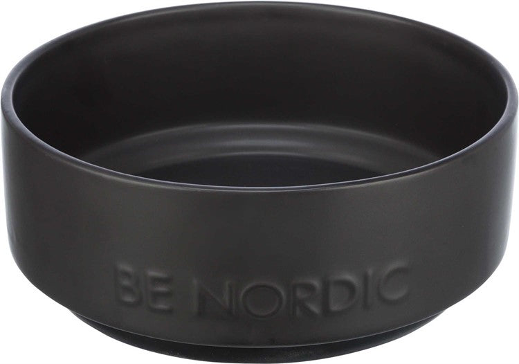 BE NORDIC skål, keramik/gummi, 1.2 l/ø 18 cm, svart