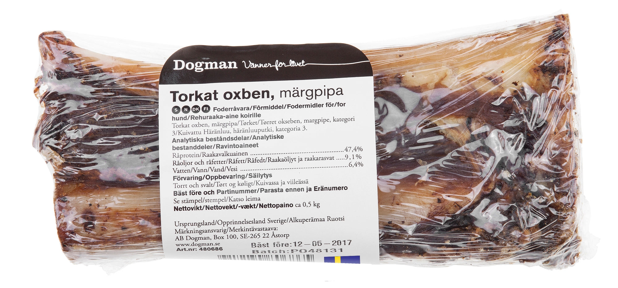 Dogman Torkad märgpipa ox plastad