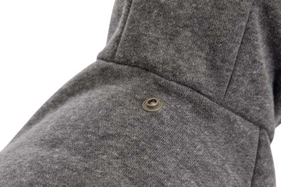 BE NORDIC Flensburg hoodie, L: 62 cm, grå